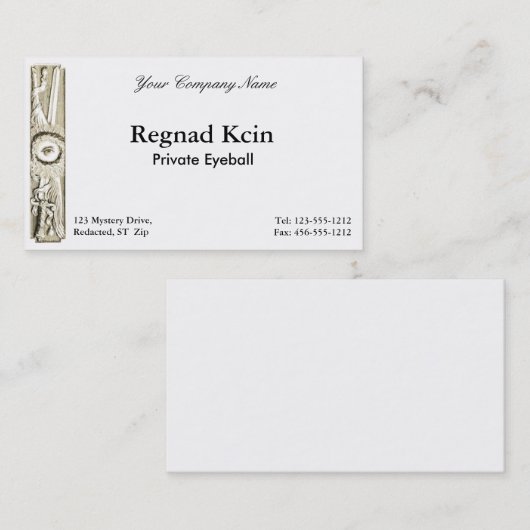 Mysteriöse Visitenkarte 1 (Vorne/Hinten)