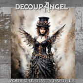 Mysteriöse Winged Lady Decoupage Seidenpapier