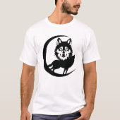 Mysteriöse Wolf-Silhouette in der Natur mit Nachtp T-Shirt (Vorderseite)