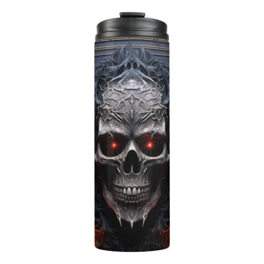 Mysteriöse Wrap des Metallschädels | Gothic Skull Thermosbecher (Vorderseite)