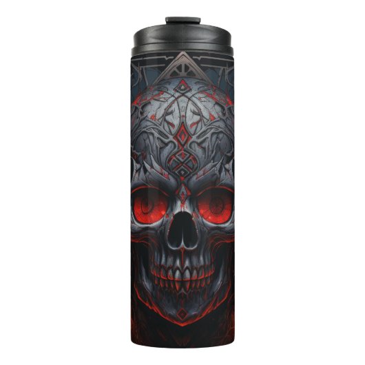 Mysteriöse Wrap des Metallschädels | Gothic Skull Thermosbecher (Vorderseite)