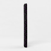 Mysteriöser Anstand, Lila Herzen auf Schwarz Case-Mate iPhone Hülle (Hinten/Rechts)