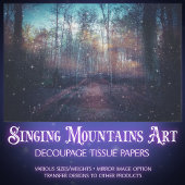 Mysteriöser Ätherischer verzauberter Wald Seidenpapier