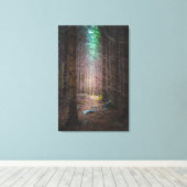 Mysteriöser Fichtenwald Leinwanddruck (Insitu (Holzboden))
