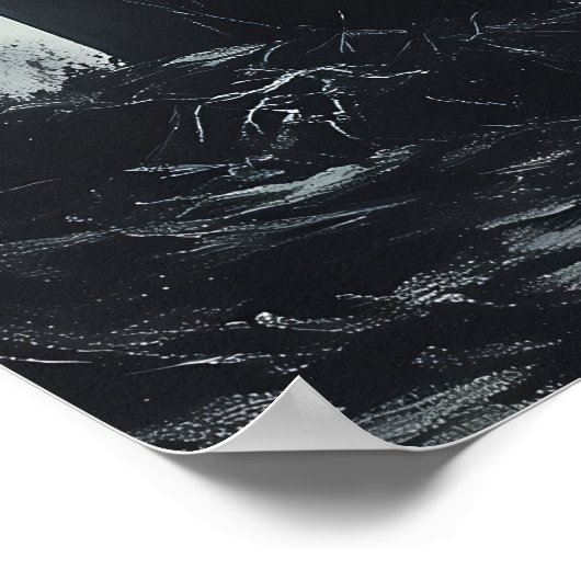 Mysteriöser grimmiger Sensenmann auf einem magisch Poster (Ecke)