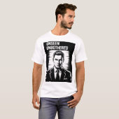 Mysteriöser Mann im Anzug Noir Style Poster T-Shirt (Vorne ganz)