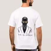 Mysteriöser Mann im Anzug T-Shirt (Rückseite)