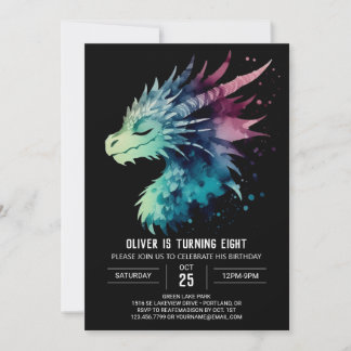 Mysteriöser Mighty Dragon zum Geburtstag Einladung