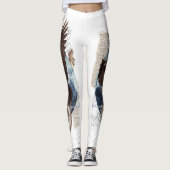 Mysteriöser Raven Collage - Vintag und futuristisc Leggings (Vorderseite)