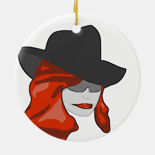 Mysteriöser Redhead Keramikornament (Hinten)