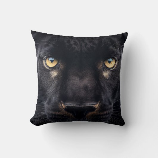 Mysteriöser Schwarzer Panther Kissen (Vorderseite)