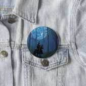 Mysteriöser Schwarzer Ritter im Mondlichtwald Button (Beispiel)