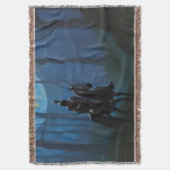 Mysteriöser Schwarzer Ritter im Mondlichtwald Decke (Vorderseite Vertikal)