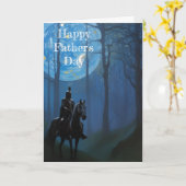 Mysteriöser Schwarzer Ritter im Mondlichtwald Karte (Gelbe Blume)