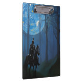 Mysteriöser Schwarzer Ritter im Mondlichtwald Klemmbrett (Rechts)