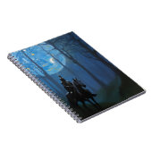 Mysteriöser Schwarzer Ritter im Mondlichtwald Notizblock (Rechte Seite)