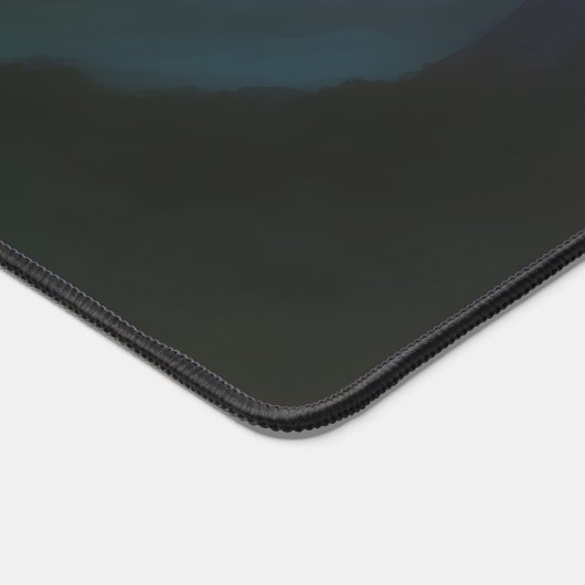 Mysteriöser Schwarzer Ritter im Mondlichtwald Schreibtischunterlage (Ecke)