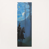 Mysteriöser Schwarzer Ritter im Mondlichtwald Yogamatte (Vorderseite)