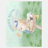 Mysteriöser Sumpf + Bärenkube, Sonne und Vögel Fleecedecke (Vorderseite)