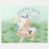 Mysteriöser Sumpf + Bärenkube, Sonne und Vögel Fleecedecke (Vorderseite (Horizontal))