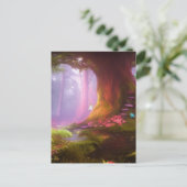 Mysteriöser und magischer Geheimniswald Postkarte (Stehend Vorderseite)