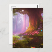 Mysteriöser und magischer Geheimniswald Postkarte (Vorne/Hinten)