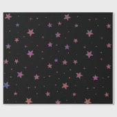 Mysteriöses Black Pboard Star Wrapping Paper Geschenkpapier (Flach)