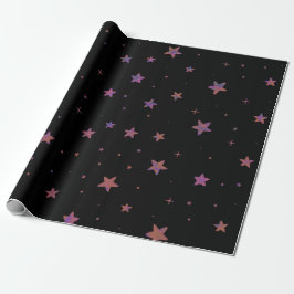 Mysteriöses Black Pboard Star Wrapping Paper Geschenkpapier