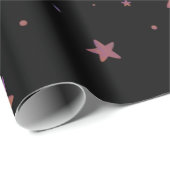 Mysteriöses Black Pboard Star Wrapping Paper Geschenkpapier (Rolleneckpunkt)