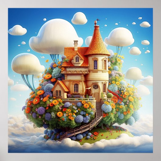 Mysteriöses Blumenschild Poster (Vorne)