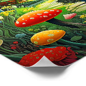 Mysteriöses farbenprächtiges Naturland Poster (Ecke)