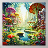 Mysteriöses farbenprächtiges Naturland Poster (Vorne)