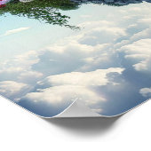 Mysteriöses farbenprächtiges Naturland Poster (Ecke)