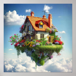 Mysteriöses farbenprächtiges Naturland Poster