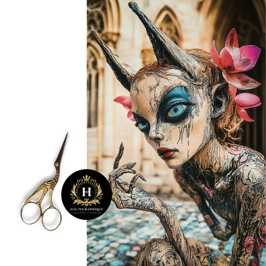 Mysteriöses Gothic Paris Gargoyle Decoupage Seidenpapier