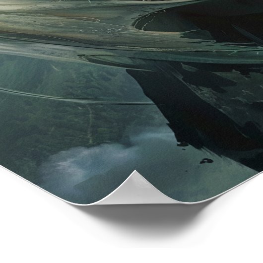 Mysteriöses Großes Weißdrachenposter Poster (Ecke)