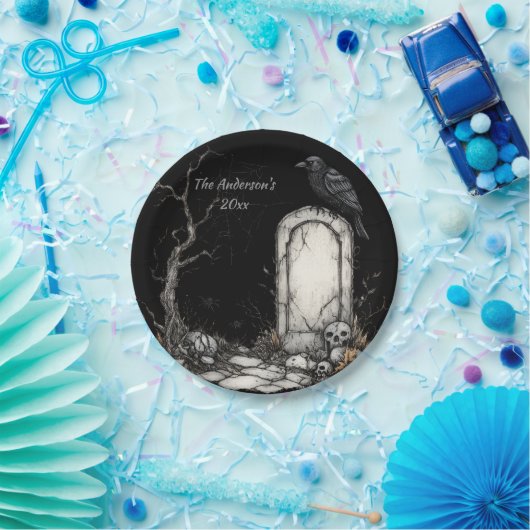 Mysteriöses Halloween Night Custom Pappteller (Party)