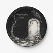 Mysteriöses Halloween Night Custom Pappteller (Vorderseite)