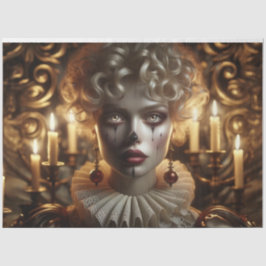 Mysteriöses Harlequin-Dekoupage Seidenpapier