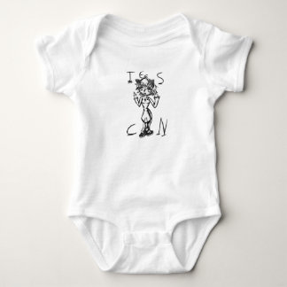 Mysteriöses Katzenmädchen Schwarz & Weiß Baby Strampler