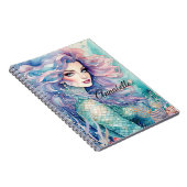 Mysteriöses Mermaid Spiral Foto Notebook Notizblock (Rechte Seite)