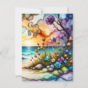 Mysteriöses Portal Floral Ocean Beach wird gut Postkarte