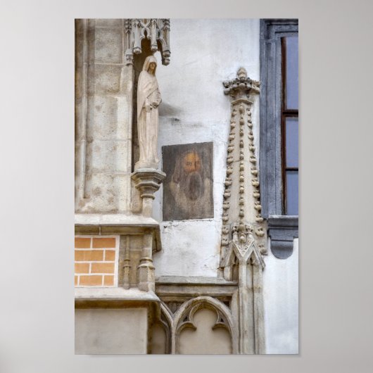 Mysteriöses Portrait auf dem Rathaus, Bratislava Poster (Vorne)