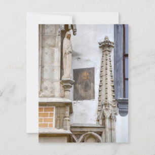 Mysteriöses Portrait auf dem Rathaus, Bratislava Postkarte