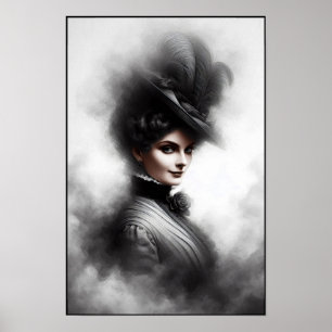 Mysterioses Porträt einer viktorianischen Frau in  Poster