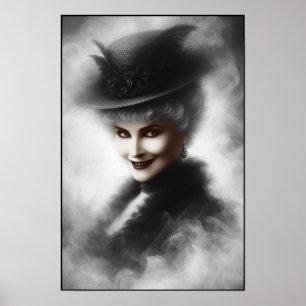 Mysterioses Porträt einer viktorianischen Frau in Poster