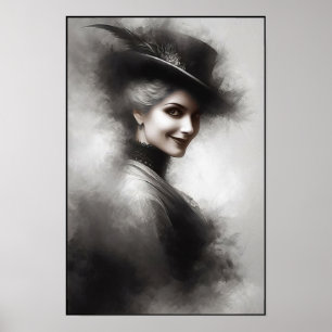 Mysterioses Porträt einer viktorianischen Frau in Poster