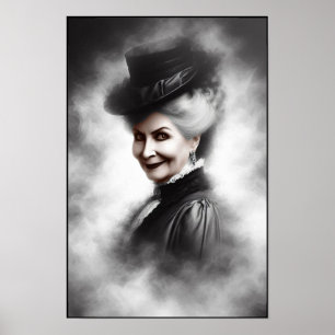 Mysterioses Porträt einer viktorianischen Frau in Poster