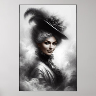 Mysterioses Porträt einer viktorianischen Frau in  Poster