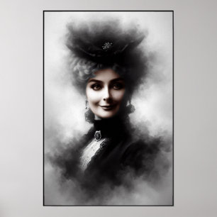 Mysterioses Porträt einer viktorianischen Frau in Poster